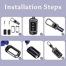 Load image into Gallery viewer, Automazd Metal 3 Button Flip Key Cover Compatible with Mahindra Scorpio, Marazzo | XUV 300, XUV 700 | XUV 400 EV | Bolero | Thar | TUV
