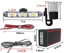 Load image into Gallery viewer, Automaze Car Police Light 8 X 4 LED With Wireless Remote, Red &amp; Blue Police Strobe Flasher Light Dash Emergency Warning Lamp 12V