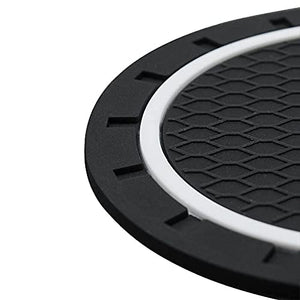 Automaze Silicone Car Cup Holder Non-Slip Mat Inserts, 2.75" Diameter Cup Holder Coaster Mats, Set Of 2 Pc