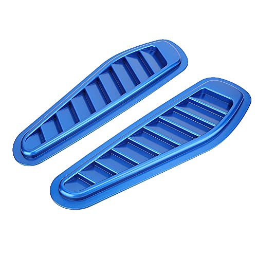 Automaze 2pc Car Air Flow Intake Decorative Scoop Bonnet Vent Hood Cover Universal Air Flow Vent Protection Cover