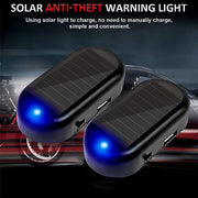 Car Solar Power Simulated Dummy Alarm, Anti-Theft LED Flashing Security Light Fake Lamp, Automotive Warning Interior Safety Lights with USB Charger Port, Car Accessories Universal for Most Cars