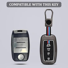 Load image into Gallery viewer, Automaze Metal 4 Button Keyless Cover Compatible with Kia Cars with 4 Front Buttons, Model A4B