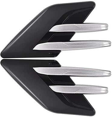 Automaze Car Fender Side Vents Compatible Decorative Air Flow Intake For Exterior Parts in ABS