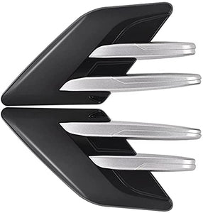 Automaze Car Fender Side Vents Compatible Decorative Air Flow Intake For Exterior Parts in ABS