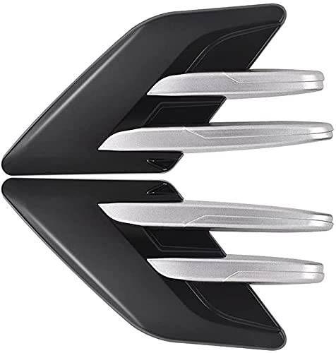 Automaze Car Fender Side Vents Compatible Decorative Air Flow Intake For Exterior Parts in ABS