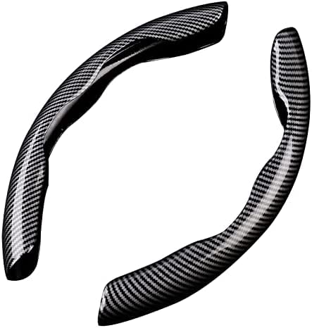 Automaze New Carbon Fiber ABS Texture Steering Wheel Cover for Cars, Safe and Non Slip Car Interior Accessory