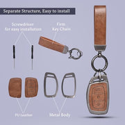 Automaze Metal 3 Button Keyless Key Cover Compatible with Hyundai Cars with 3 Front Buttons, Model A3