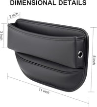 Load image into Gallery viewer, Automaze Car Seat Gap Filler Organizer, Premium Leather Seat Gap Filler for Car Truck SUV, Universal Seat Gap Storage Box, Adjustable Car Seat Storage Box for Phones, Glasses, Wallets, Keys