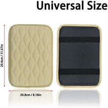 Load image into Gallery viewer, Automaze Center Console Arm-rest Cover Pad Universal Fit for SUV/Truck/Car, Car Armrest Seat Box Cover, Leather Auto Armrest Cover