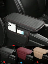 Load image into Gallery viewer, Automaze Center Console Arm-rest Cover Pad With Side Pockets, Small Size for Hatchbacks, Sedans Etc Car Armrest Seat Box Cover, Leather Auto Armrest Cover