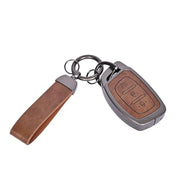 Automaze Metal 3 Button Keyless Key Cover Compatible with Hyundai Cars with 3 Front Buttons, Model A3