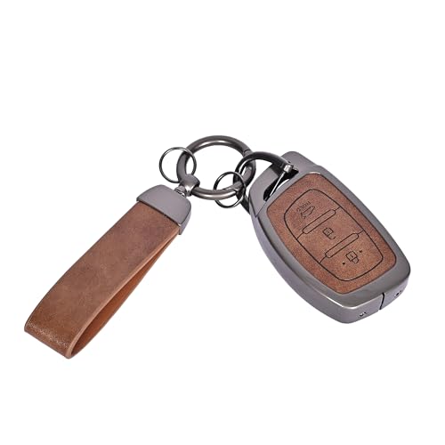 Automaze Metal 3 Button Keyless Key Cover Compatible with Hyundai Cars with 3 Front Buttons, Model A3