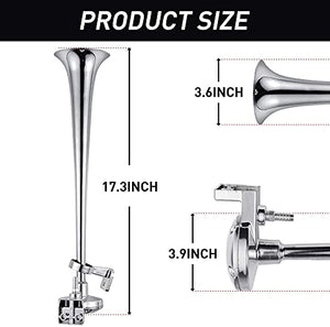 Automaze Super Loud 150DB Train Horn Kit - 12V Air Horn Complete Kit for Trucks, Cars and Bikes