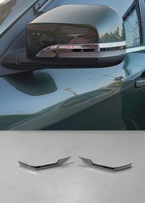 Automaze Chrome Side Mirror Cover Garnish Trim Compatible for Scorpio 2023+ Models(Set of 2 Pc), Styling Car Accessories