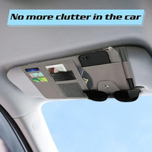 Load image into Gallery viewer, Automaze Car Sun Visor Organizer, Auto Interior Accessories Pocket Organizer - Car Truck Storage Pouch Holder, with Multi-Pocket Net Zipper