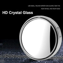 Load image into Gallery viewer, Automaze 3R Blind Spot Mirrors, 2&quot; Round HD Glass Convex 360° Wide Angle Side Rear View Mirror with ABS Housing for Cars SUV and Trucks, Silver, Pack of 2(3R-035)