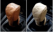 Automaze Faux Leather Gear Shift Lever Anti-Slip Padded Knob Protective Cover for Car