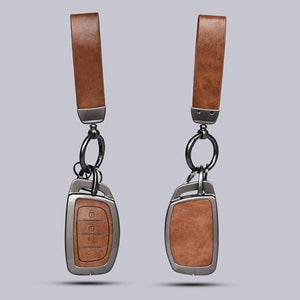 Automaze Metal 4 Button Keyless Key Cover Compatible with Hyundai Cars with 4 Front Buttons, Model A4B