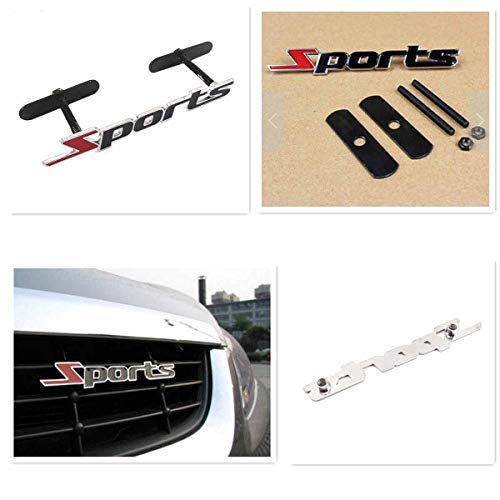 Automaze 3D Grill Logo Sticker Emblem Badge with Screws Universal for All Vehicles