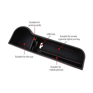 Automaze Car Seat Gap Organizer with Cup Holder, Multifunctional Small Storage Box for Coins, Cards, Cell Phone, Wallets etc