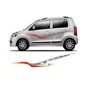 Automaze Vinyl Quara Car Side Decal Full Body Sticker Graphics,Blue-Grey For Maruti Suzuki New Wagon-R 0192