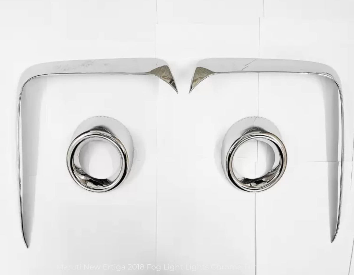Automaze Chrome Fog Light Show Cover Garnish Trim Compatible For Ertiga 2018-2021 Models(Set of 4 Pc), Styling Car Accessories