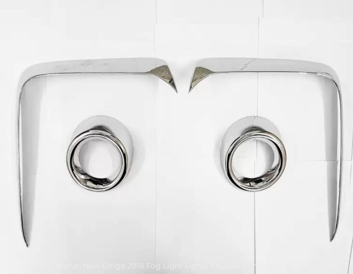 Automaze Chrome Fog Light Show Cover Garnish Trim Compatible For Ertiga 2018-2021 Models(Set of 4 Pc), Styling Car Accessories