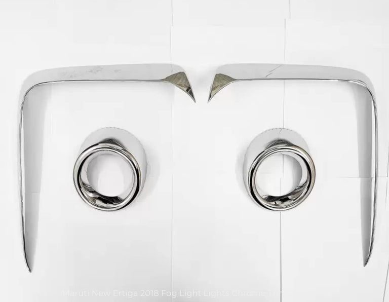 Automaze Chrome Fog Light Show Cover Garnish Trim Compatible For Ertiga 2018-2021 Models(Set of 4 Pc), Styling Car Accessories