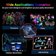 Load image into Gallery viewer, Automaze EL Wire, 16.4ft/5m Portable Neon Lights Noise Reduction Neon Glowing Strobing Electroluminescent Wire for Parties, Halloween, DIY Decoration