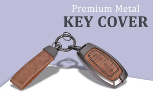 Automaze Metal 4 Button Keyless Key Cover Compatible with Hyundai Cars with 4 Front Buttons, Model D4A