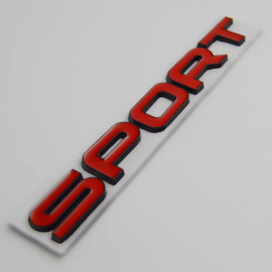 Automaze Metal Sport Letter Logo Sticker for Tailgate Boot Lid Sports Emblem Badge Compatible for Range Rover