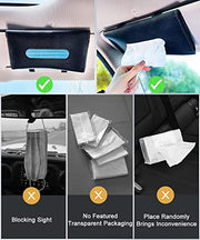 Car Visor Tissue Holder, Tissue Holder for Car, Mask Holder for Car Visor, PU Leather Tissue Box Holder, Wipes Case for Car Visor, Universal Mask Dispenser for Car Napkin Holder for Car Tissue