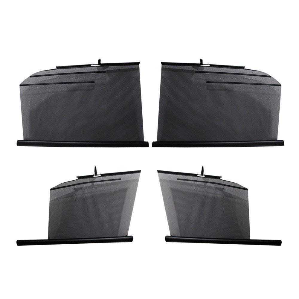 Automaze Car Side Window Roller Sun-Shades Mesh Curtain Blinds, Custom Fit, Set of 4 Pc, Compatible for Kia Carens