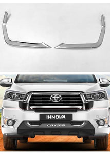 Automaze CN-League Chrome Front Fog Lamp Chrome Garnish Cover Compatible For Innova Crysta 2023+ Models