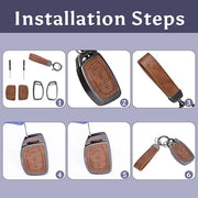 Automaze Metal 3 Button Keyless Key Cover Compatible with Hyundai Cars with 3 Front Buttons, Model A3