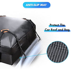 Automaze Car Waterproof Rooftop Cargo Bag, 3 Layer Bag with Anti-Skid Mat, Waterproof Zippers, for All Cars with/Without Roof Rails