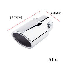 Load image into Gallery viewer, Automaze Universal Fit Car Straight Oval Shaped Exhaust Tail Muffler Tip Pipe 63mm (Model-A151)