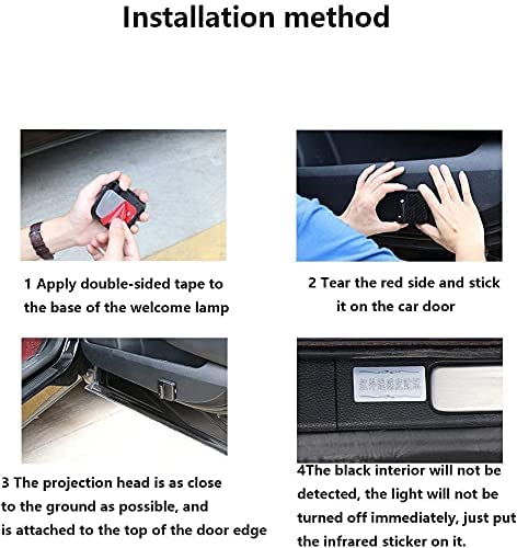 Automaze 3rd Generation Infra-Red Car Door Light Logo Projector Wireless LED Car Courtesy Light Welcome Logo Shadow Ghost Compatible for Kia Cars with 2022 New Logo