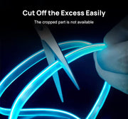 Automaze 7 in 1 Multicolor Car Interior RGB Ambient Atmosphere Light EL Wire Kit, USB powered, 3 Meters Optic Strip