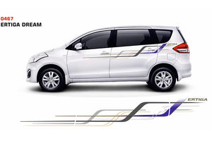 Automaze Car Side Decal Full Body Racing Sticker Graphics For Ertiga (Dream Graphics, Both Sides, 0467)