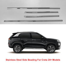 Load image into Gallery viewer, Automaze Car Side Door Beading, Full Chrome Compatible for Creta 2024+ Models, Creta Chrome Accessories