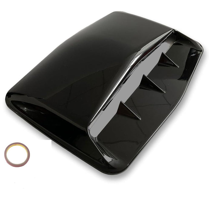 Automaze Hood Scoop Car Hood Vent Universal Air Intake Grille Inlet Trim Decor Cover Turbo Bonnet Vent Cover Accessory (Black)