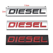 Automaze Diesel Emblem 3D Metal Car Badges Emblems Trunk Rear Fender Emblem compataibe with Tailgate Side Sticker Badge Car Decals (Chrome Color)