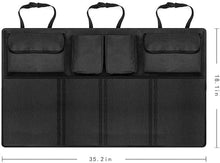 Load image into Gallery viewer, Automaze Car Trunk Boot Organizer with Large Storage, Backseat Hanging Organizer, Foldable Organizer with Pockets and Compartments for SUV&#39;s