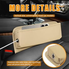 Load image into Gallery viewer, Automaze Car Seat Gap Filler Organizer, Premium Leather Seat Gap Filler for Car Truck SUV, Universal Seat Gap Storage Box, Adjustable Car Seat Storage Box for Phones, Glasses, Wallets, Keys