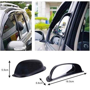 Automaze 3R Car SUV Side View Mirror Wide Angle Blind Spot Mirror Auto Exterior Rearview Mirrors With Convex Clean Surface Stick on B-Pillar for Rear Seat Passengers Set of 2