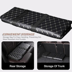 Automaze Non Inflatable Car Bed Mattress for SUV's with Wooden Base, Foldable Sleeping Bed for Kids & Adults Travel Trips Camping Picnic Universal Fit