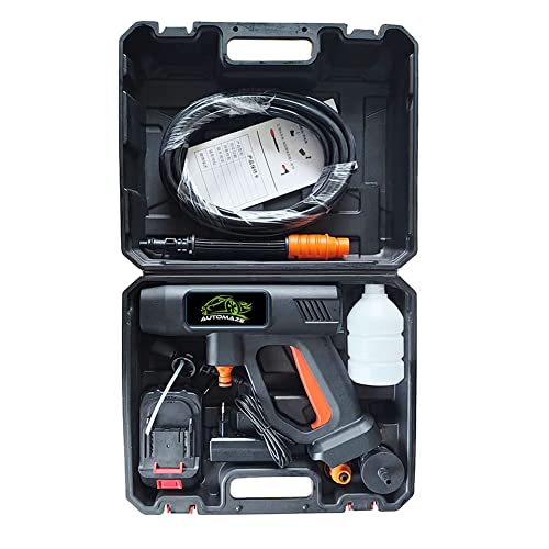 Automaze Upgraded Cordless Rechargeable Pressure Washer, Portable Power Cleaner with 35 Bar Pressure for Washing Cars/Boats/Deck/Fences