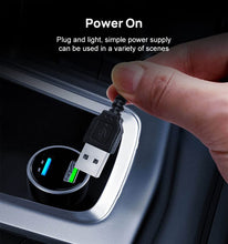 Load image into Gallery viewer, Automaze 7 in 1 Multicolor Car Interior RGB Ambient Atmosphere Light EL Wire Kit, USB powered, 3 Meters Optic Strip