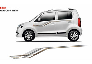 Quara Automaze Car Side Decal Full Body Sticker Graphics,Blue-Grey For Maruti Suzuki New Wagon-R 0462